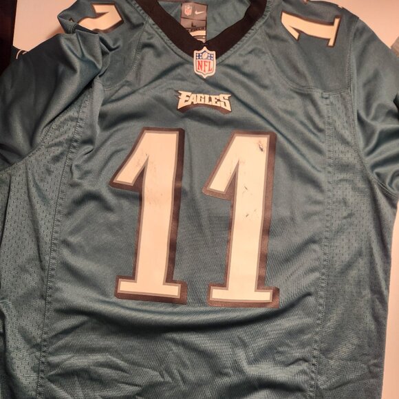 2024 Superbowl Champions Philadelphia EAGLES Carson Wentz No. 11 NFL Jersey L - Picture 9 of 15